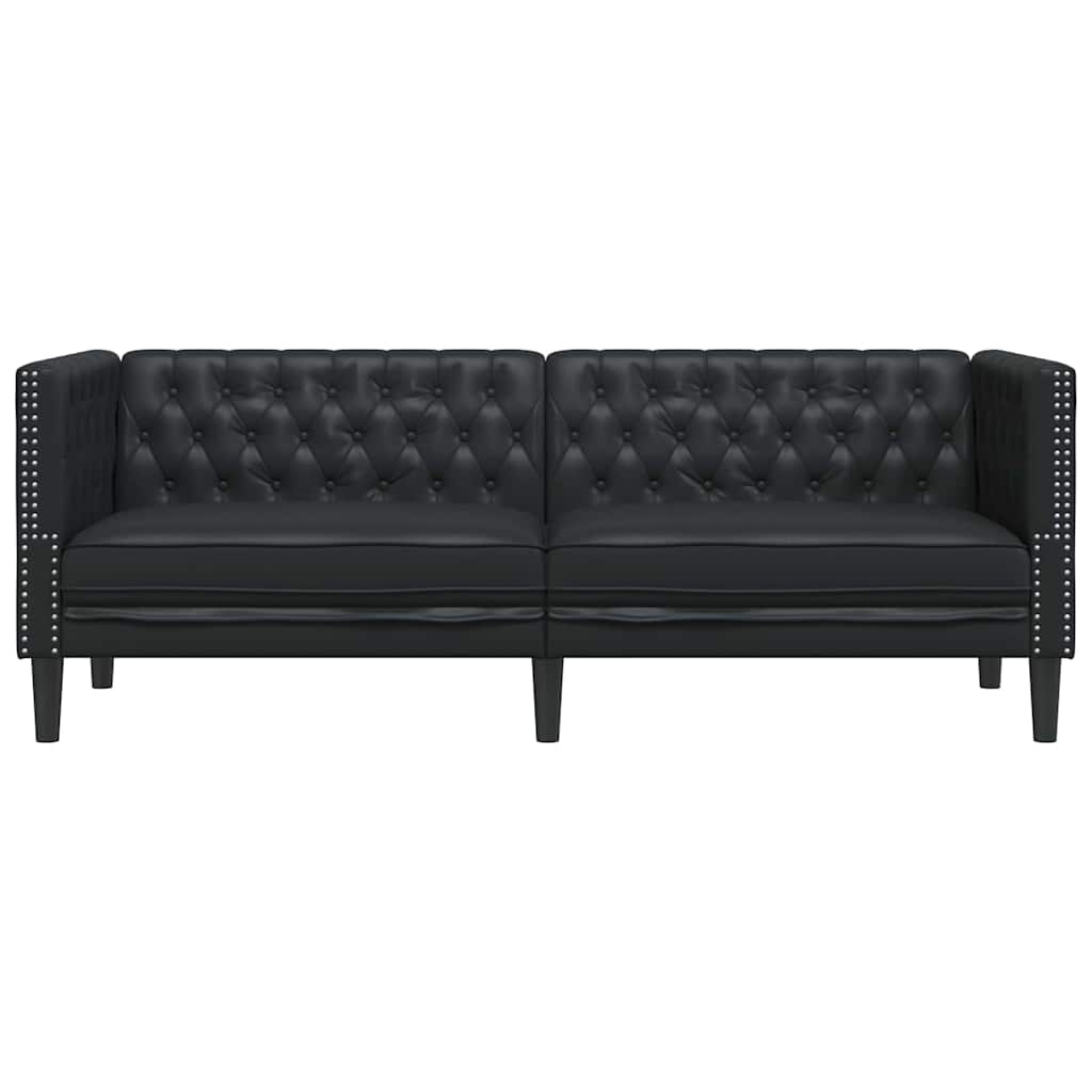 Bank Zwart 194 x 74,5 x 70,5 cm PVC