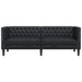 Bank Zwart 194 x 74,5 x 70,5 cm PVC