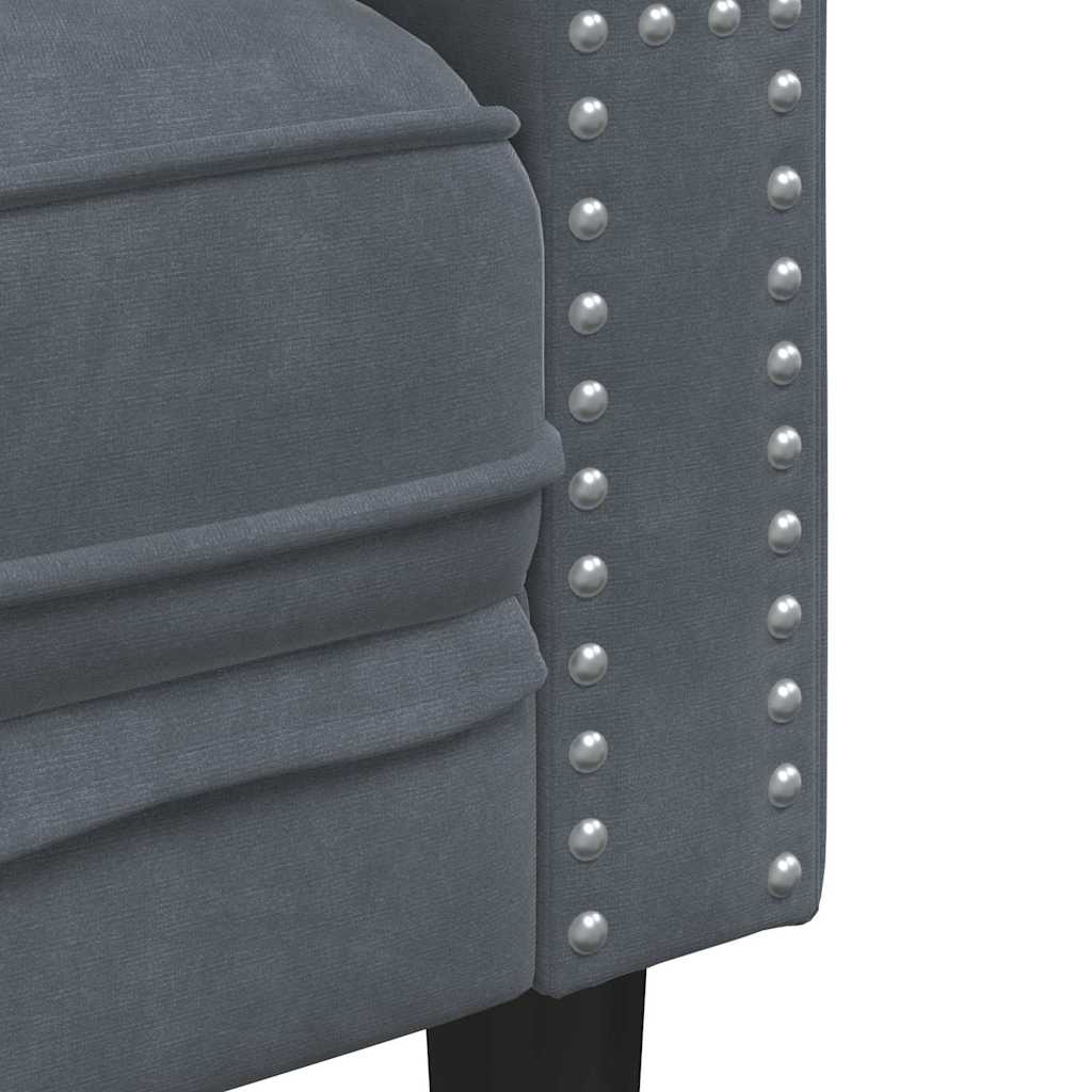 Bank Donkergrijs 74,5 x 71 x 70,5 cm Fluweel