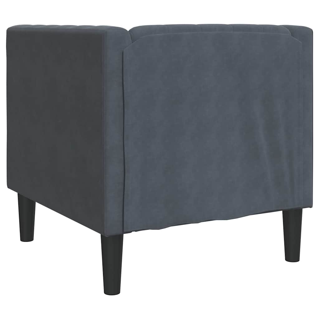 Bank Donkergrijs 74,5 x 71 x 70,5 cm Fluweel