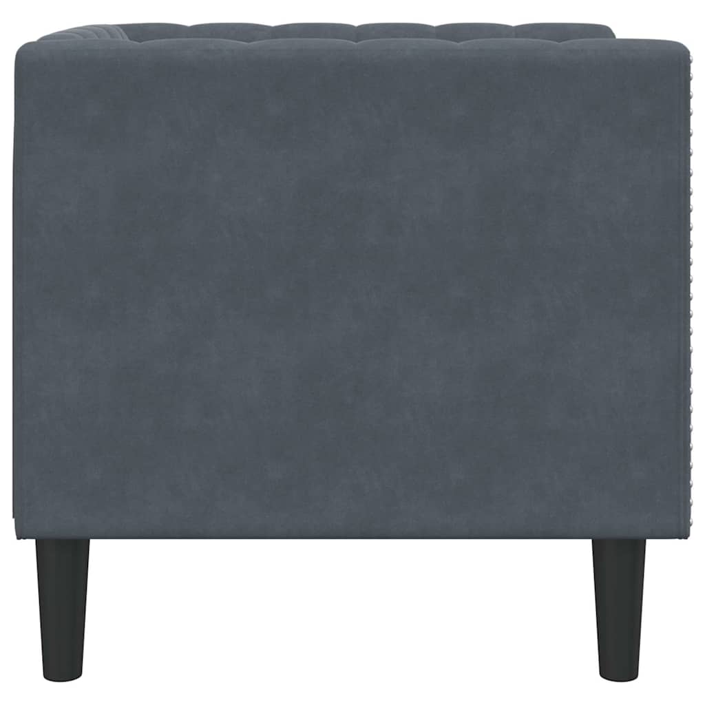 Bank Donkergrijs 74,5 x 71 x 70,5 cm Fluweel