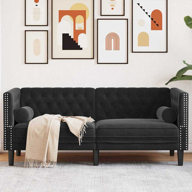 Bank Zwart 174 x 74,5 x 70,5 cm Fluweel