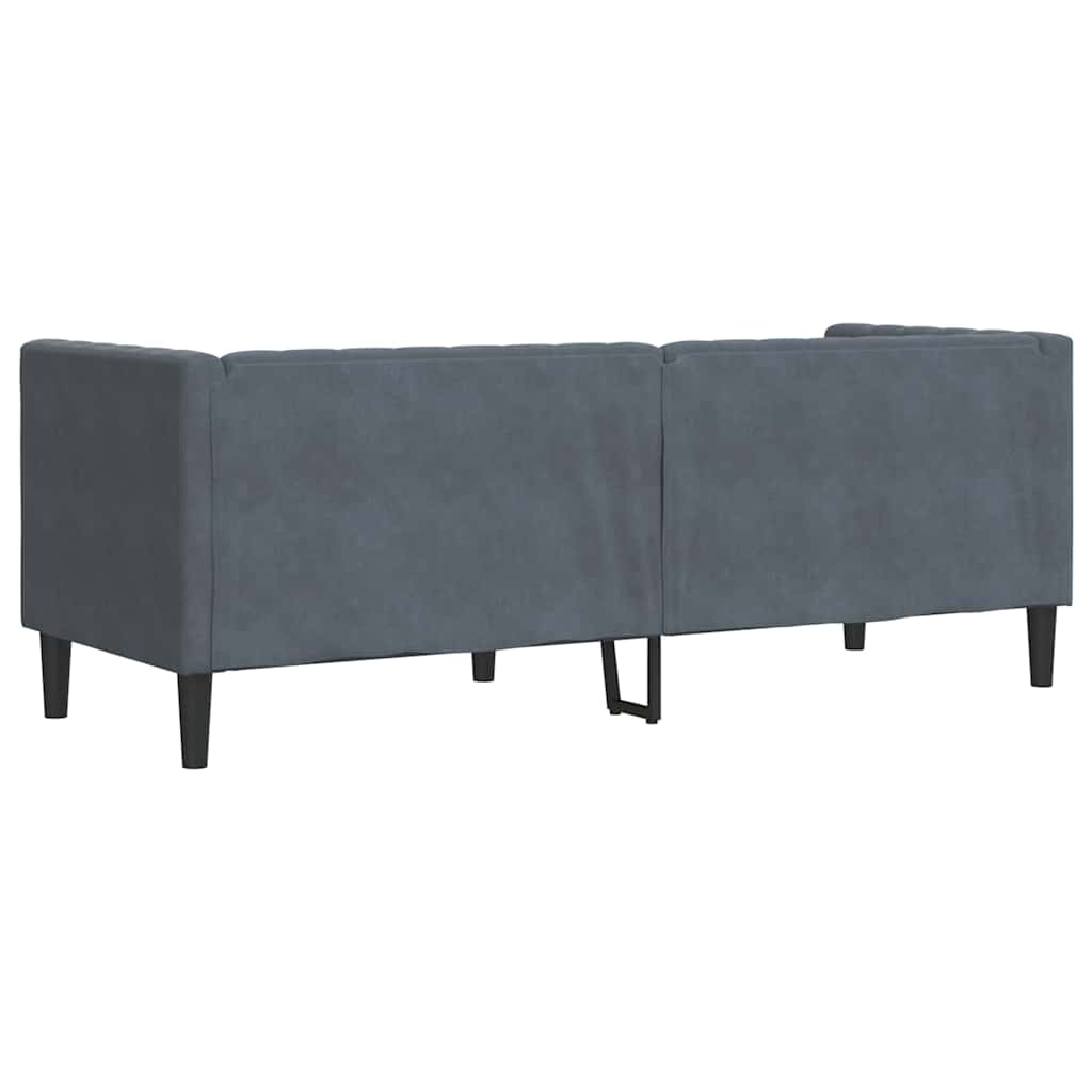 Bank Donkergrijs 194 x 74,5 x 70,5 cm Fluweel