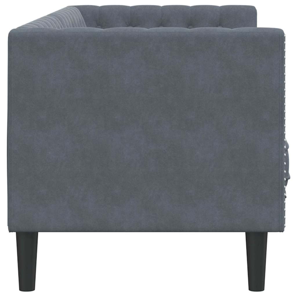 Bank Donkergrijs 194 x 74,5 x 70,5 cm Fluweel