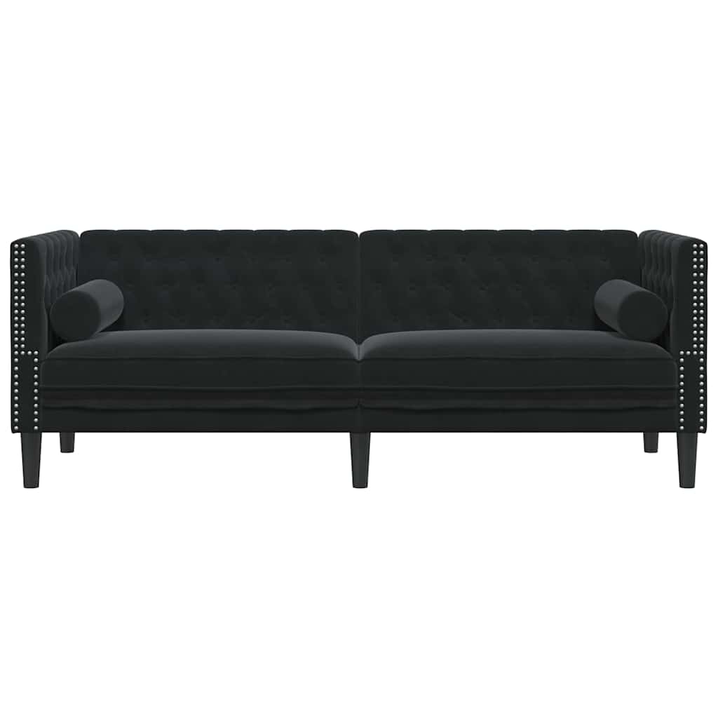 Bank Zwart 194 x 74,5 x 70,5 cm Fluweel