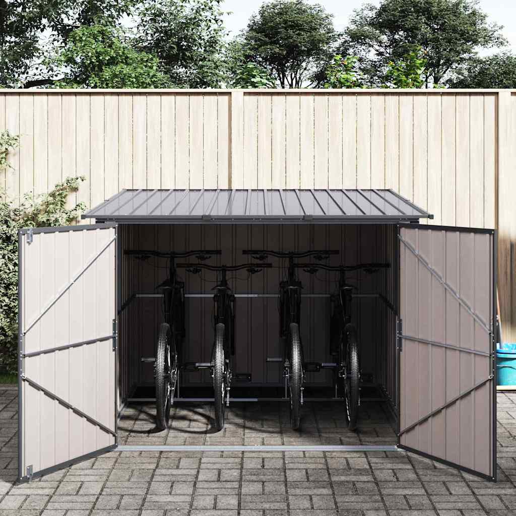 Fietsschuurtje 3 st Antraciet 216 x 207 x 158 cm Metaal