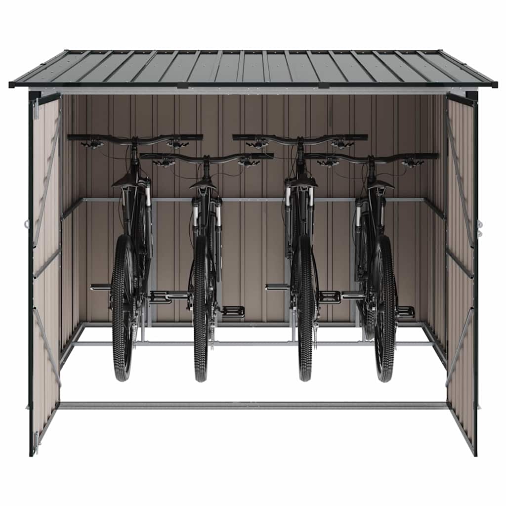 Fietsschuurtje 3 st Antraciet 216 x 207 x 158 cm Metaal