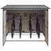 Fietsschuurtje 3 st Antraciet 216 x 207 x 158 cm Metaal