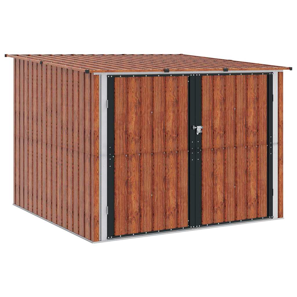 Fietsschuurtje 3 st Bruin 216 x 207 x 158 cm Metaal