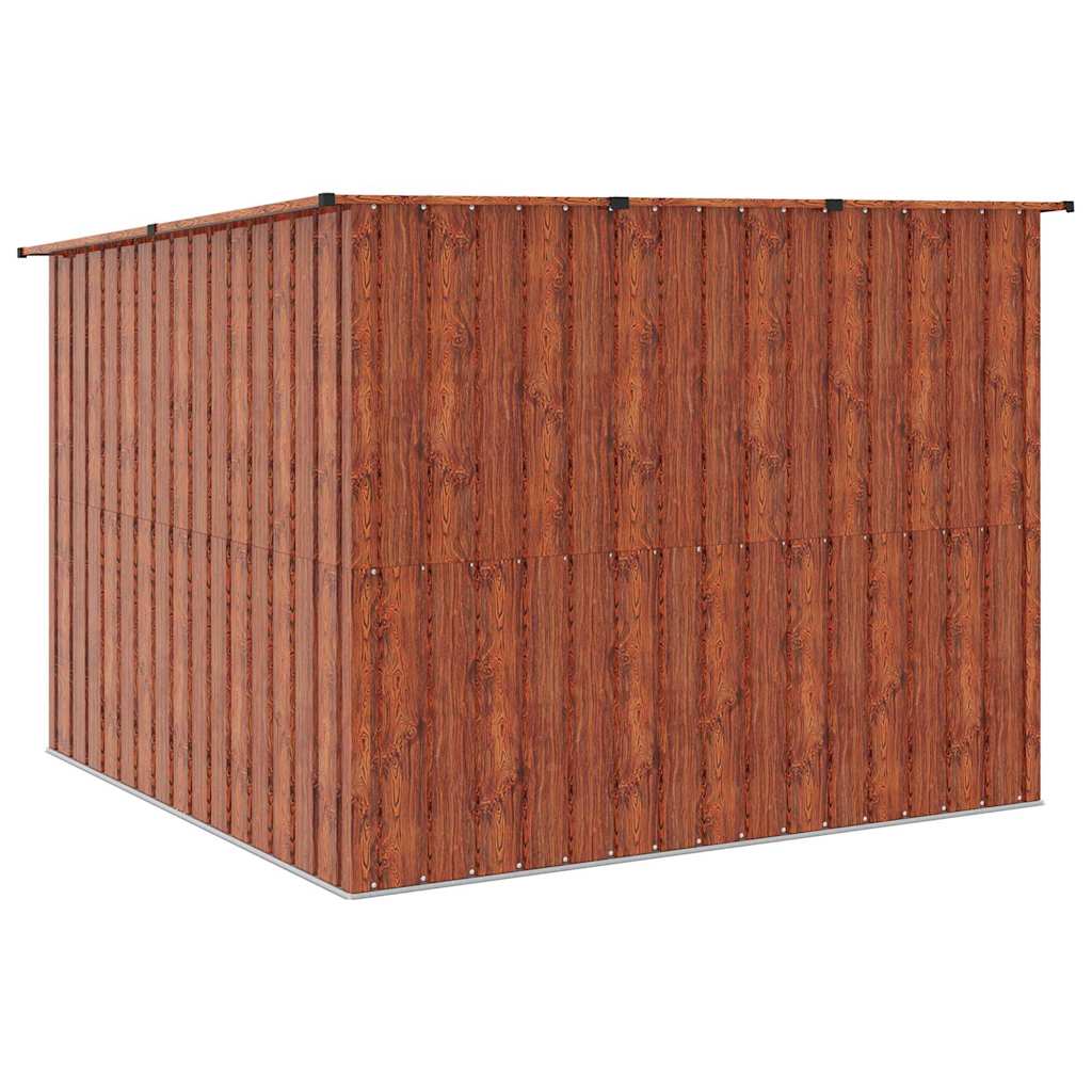 Fietsschuurtje 3 st Bruin 216 x 207 x 158 cm Metaal