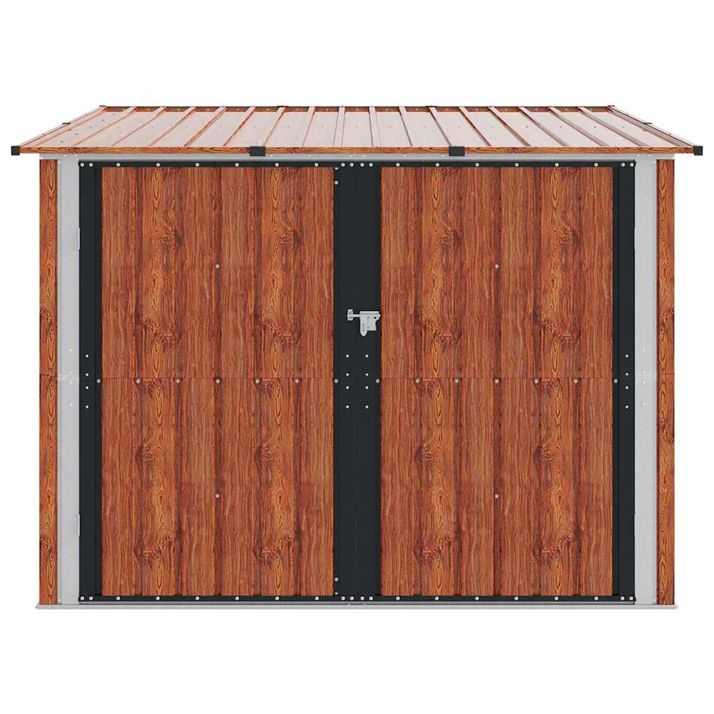 Fietsschuurtje 3 st Bruin 216 x 207 x 158 cm Metaal