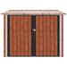 Fietsschuurtje 3 st Bruin 216 x 207 x 158 cm Metaal