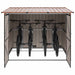 Fietsschuurtje 3 st Bruin 216 x 207 x 158 cm Metaal