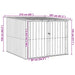 Fietsschuurtje 3 st Bruin 216 x 207 x 158 cm Metaal