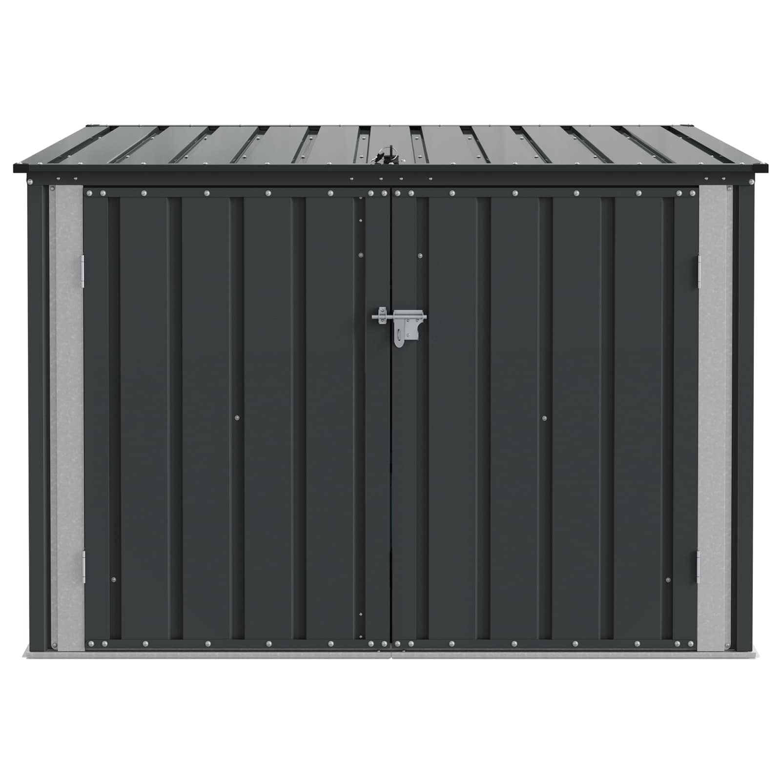 Tuinopslagdoos Zwart 151,5 x 107 x 100 cm Staal