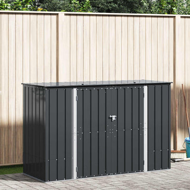 Tuinopslagdoos Zwart 214 x 82 x 132 cm Staal