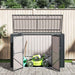 Tuinopslagdoos Zwart 214 x 82 x 132 cm Staal