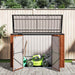Tuinopslagdoos Bruin 214 x 82 x 132 cm Staal
