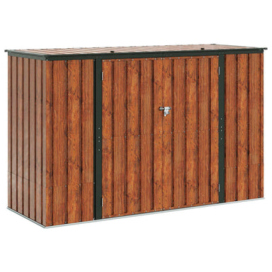 Tuinopslagdoos Bruin 214 x 82 x 132 cm Staal