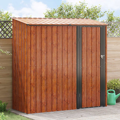 Tuinhuisjes Bruin 203 x 85,5 x 200 cm Metaal