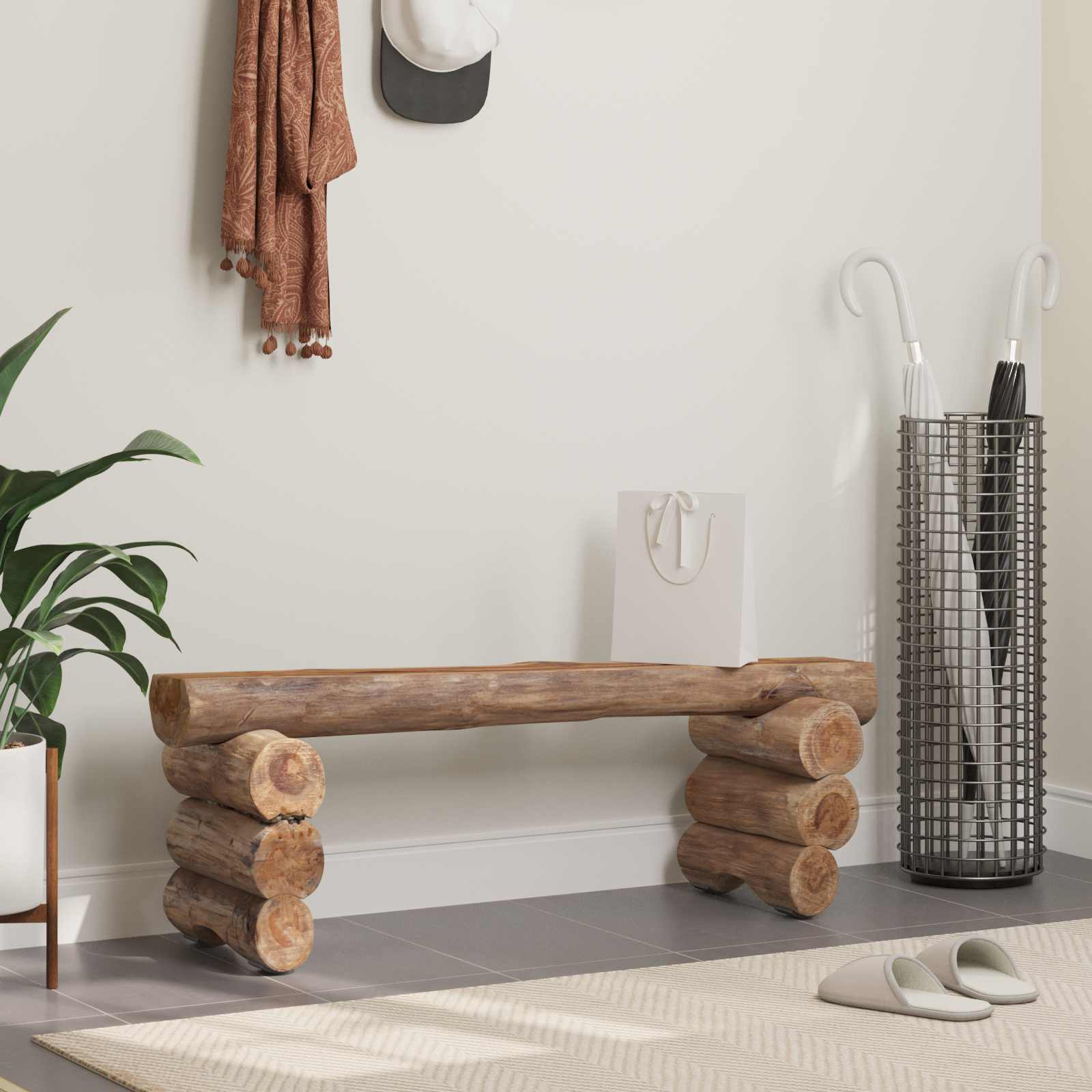Bank Naturel 110 x 30 x 34 cm Massief Teakhout