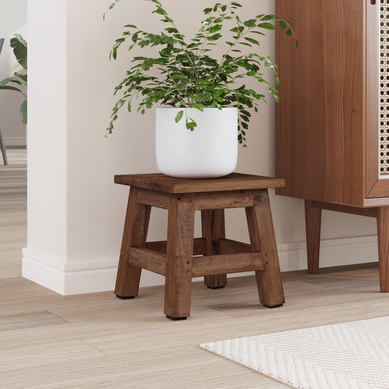 Kruk Naturel 26 x 26 x 26 cm Mahoniehout