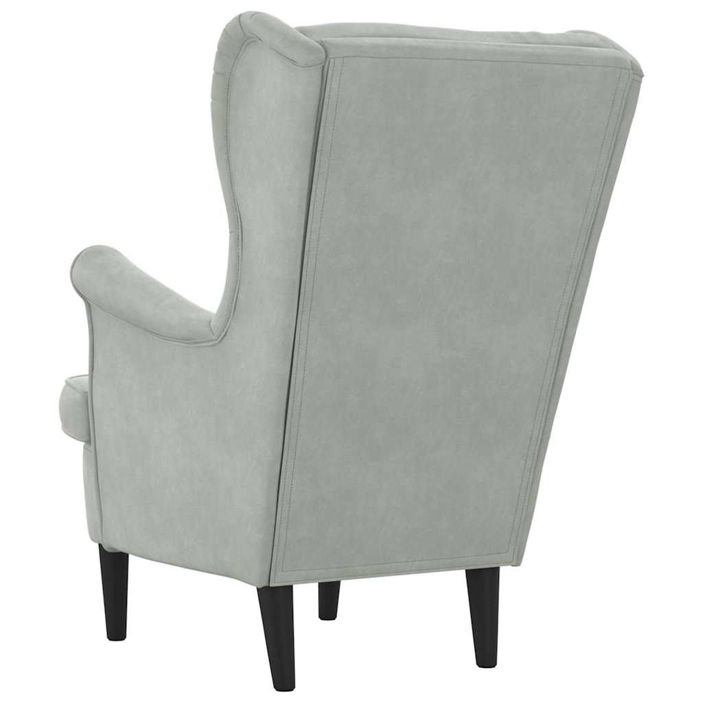 Fauteuil Lichtgrijs Fluweel