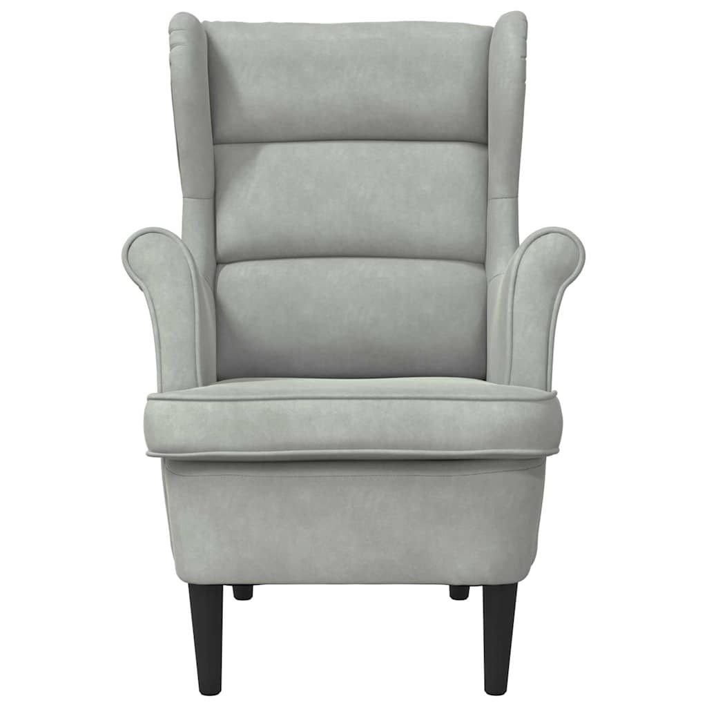Fauteuil Lichtgrijs Fluweel