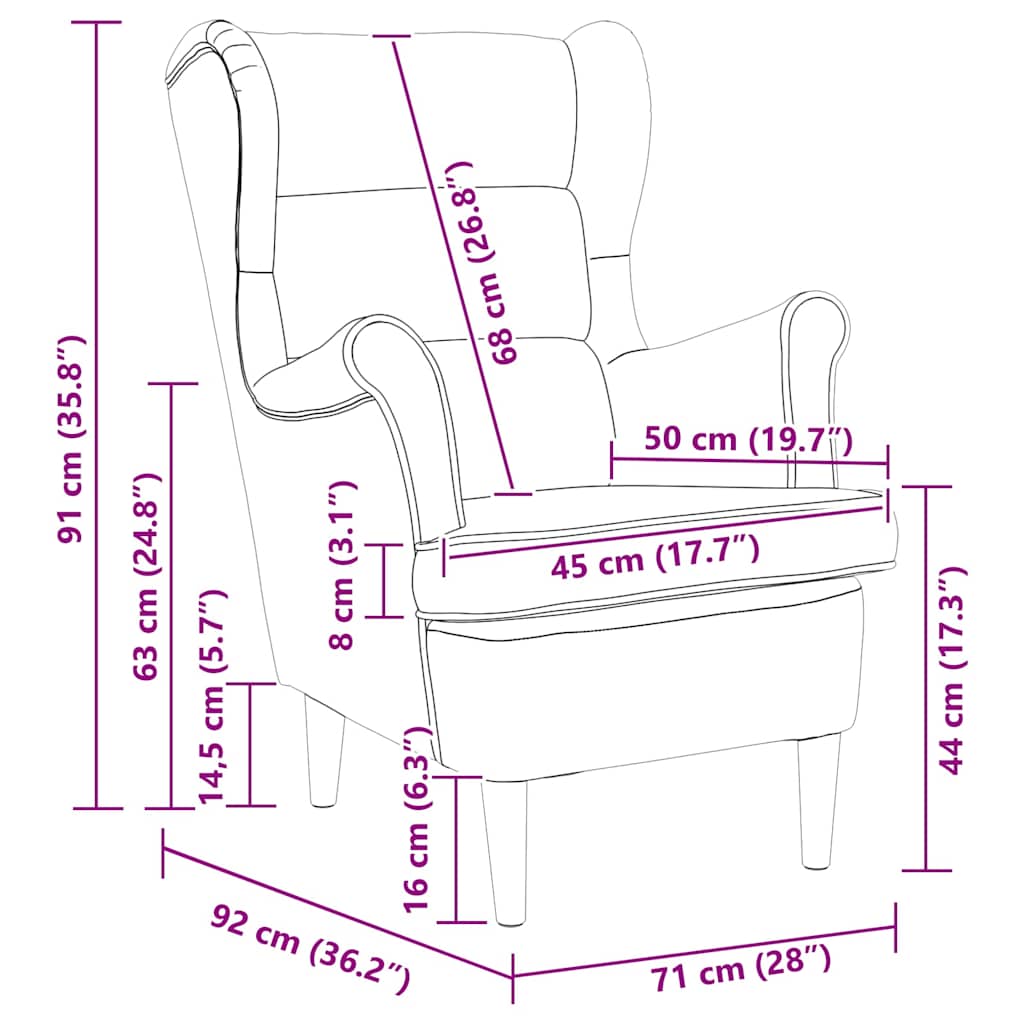 Fauteuil Lichtgrijs Fluweel