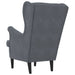 Fauteuil Donkergrijs Fluweel