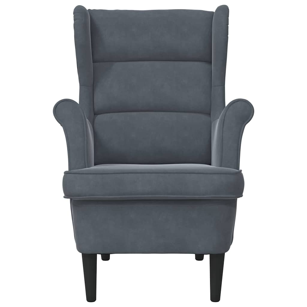 Fauteuil Donkergrijs Fluweel