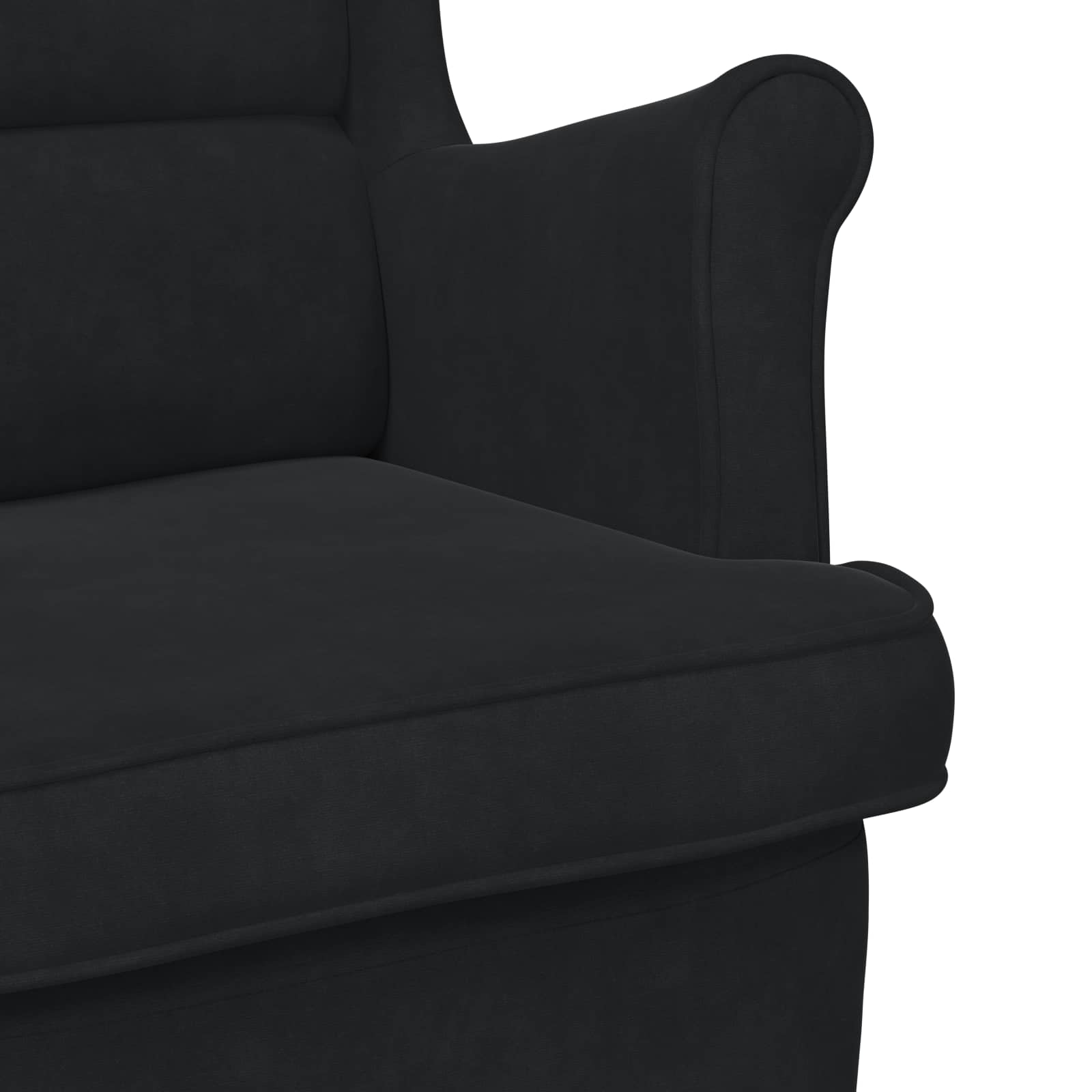 Fauteuil Zwart Fluweel