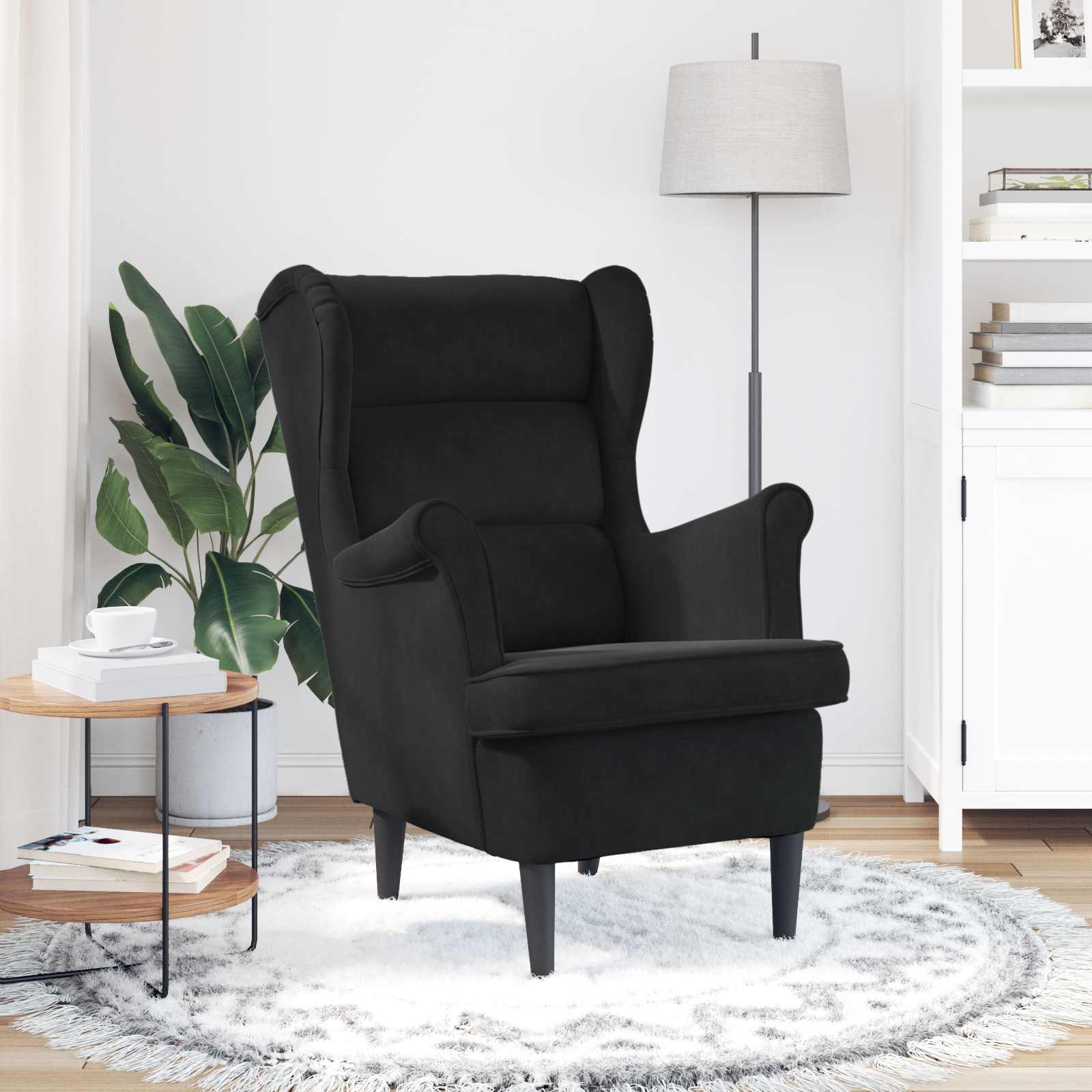 Fauteuil Zwart Fluweel