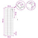 Venetiaanse jaloezie Wit 50 x 130 cm 35 mm