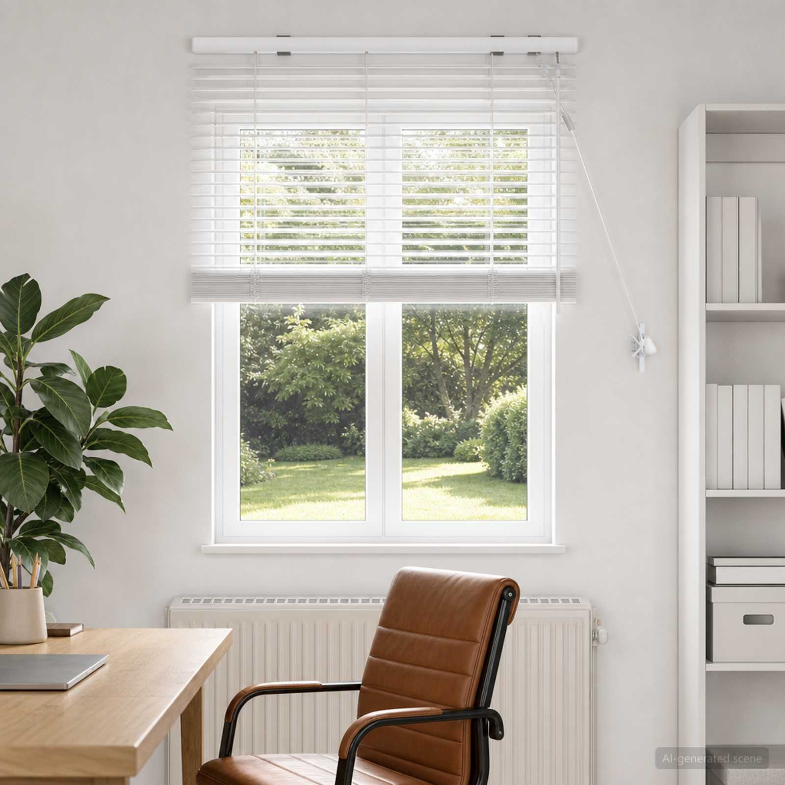 Venetiaanse jaloezie Wit 70 x 130 cm 35 mm
