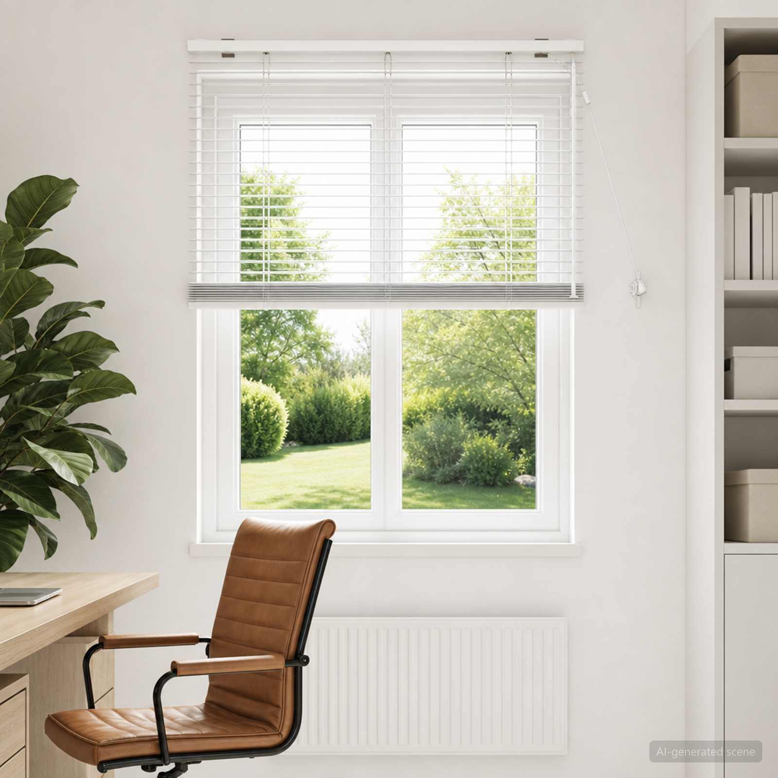 Venetiaanse jaloezie Wit 80 x 160 cm 35 mm