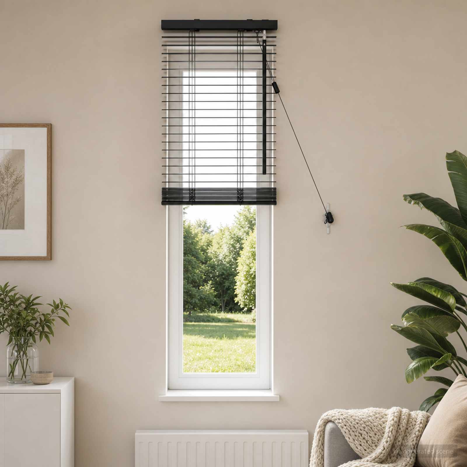Venetiaanse jaloezie Zwart 50 x 130 cm 35 mm