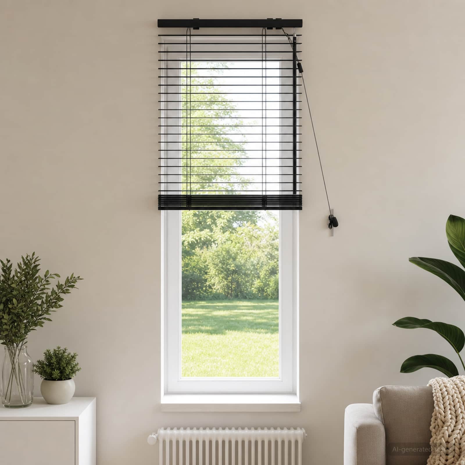 Venetiaanse jaloezie Zwart 55 x 130 cm 35 mm