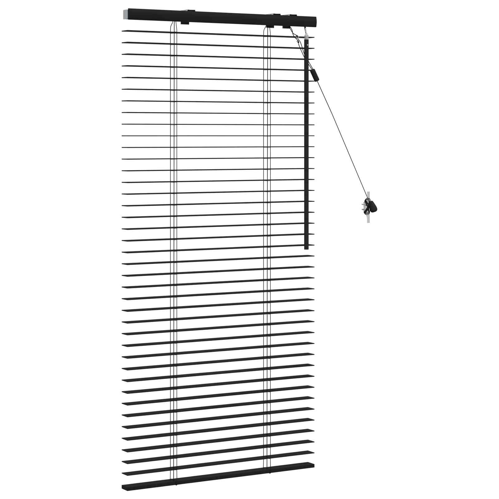 Venetiaanse jaloezie Zwart 65 x 130 cm 35 mm