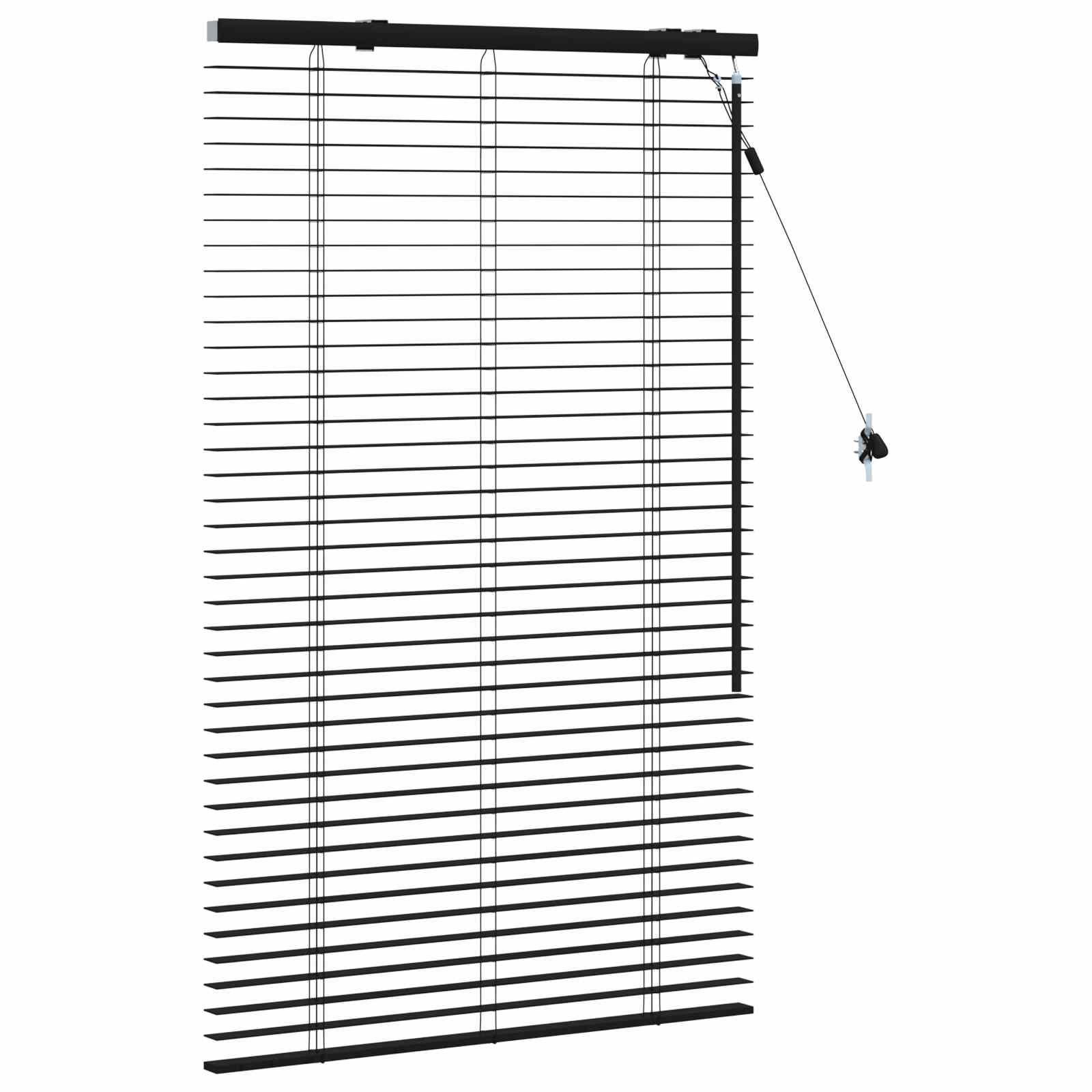 Venetiaanse jaloezie Zwart 80 x 130 cm 35 mm