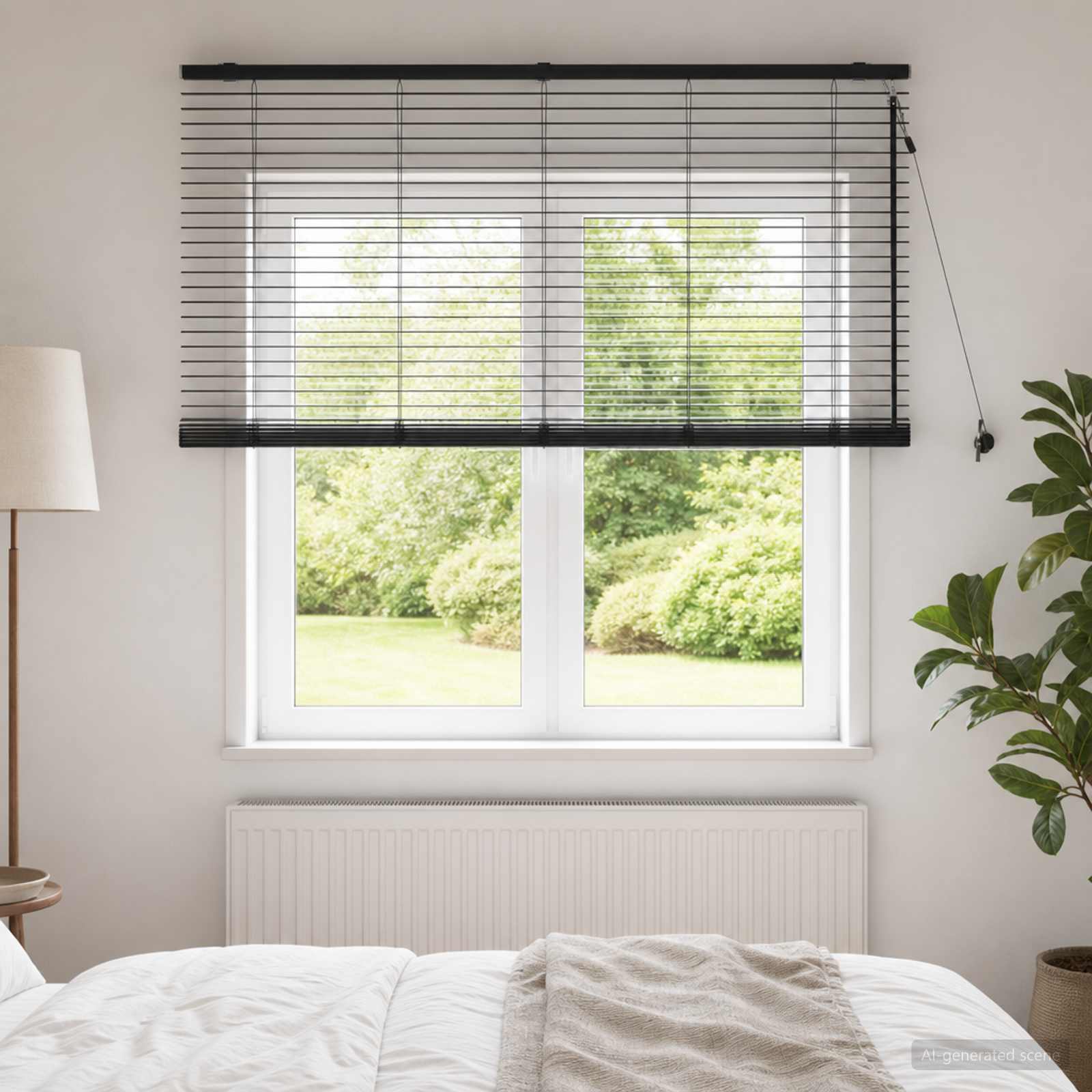 Venetiaanse jaloezie Zwart 130 x 130 cm 35 mm