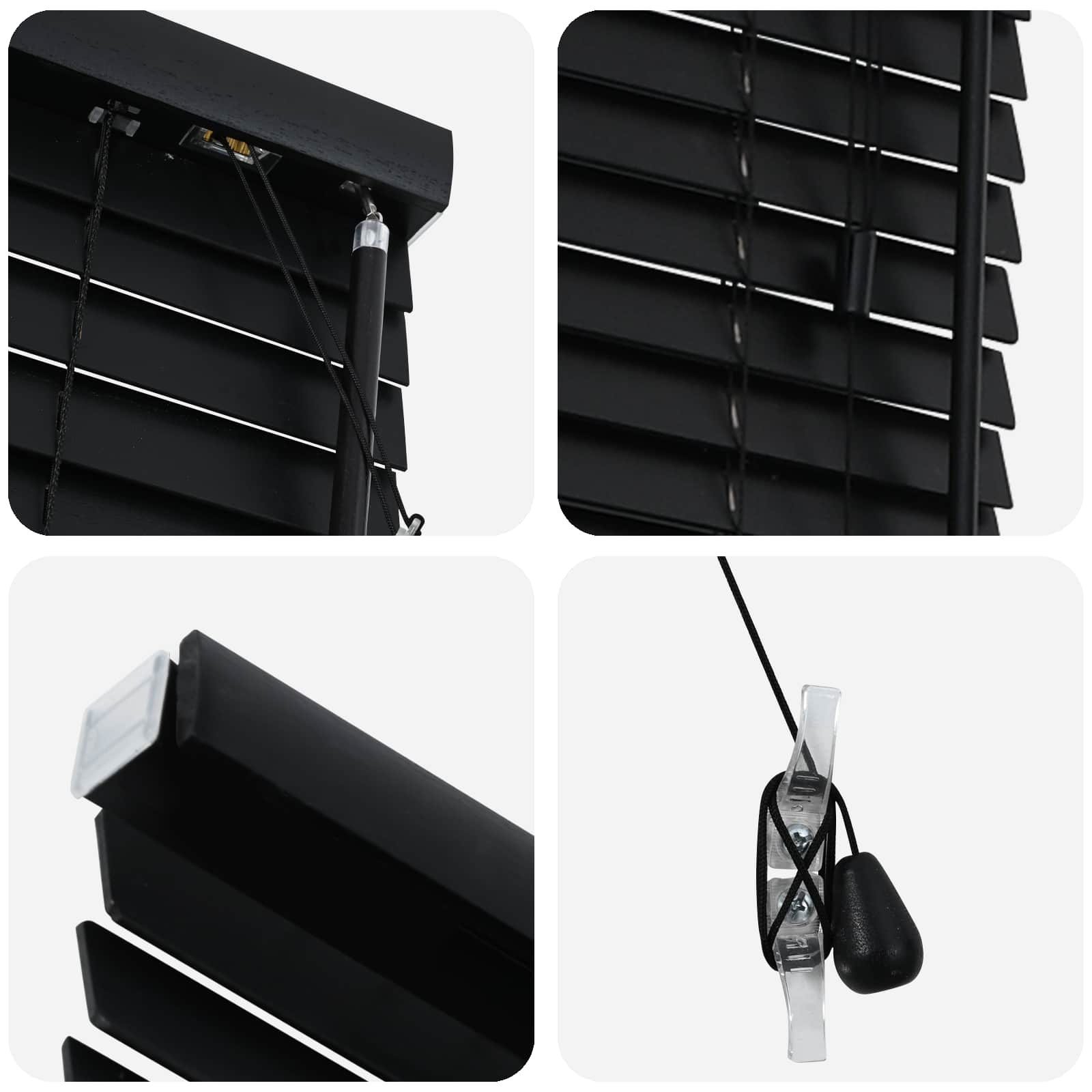 Venetiaanse jaloezie Zwart 160 x 130 cm 35 mm