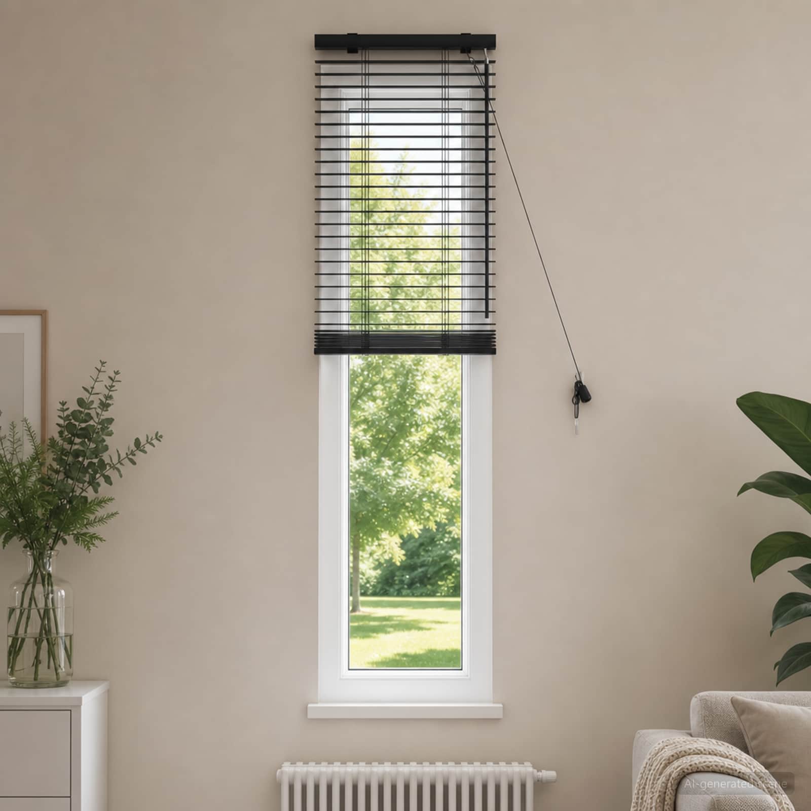 Venetiaanse jaloezie Zwart 50 x 160 cm 35 mm
