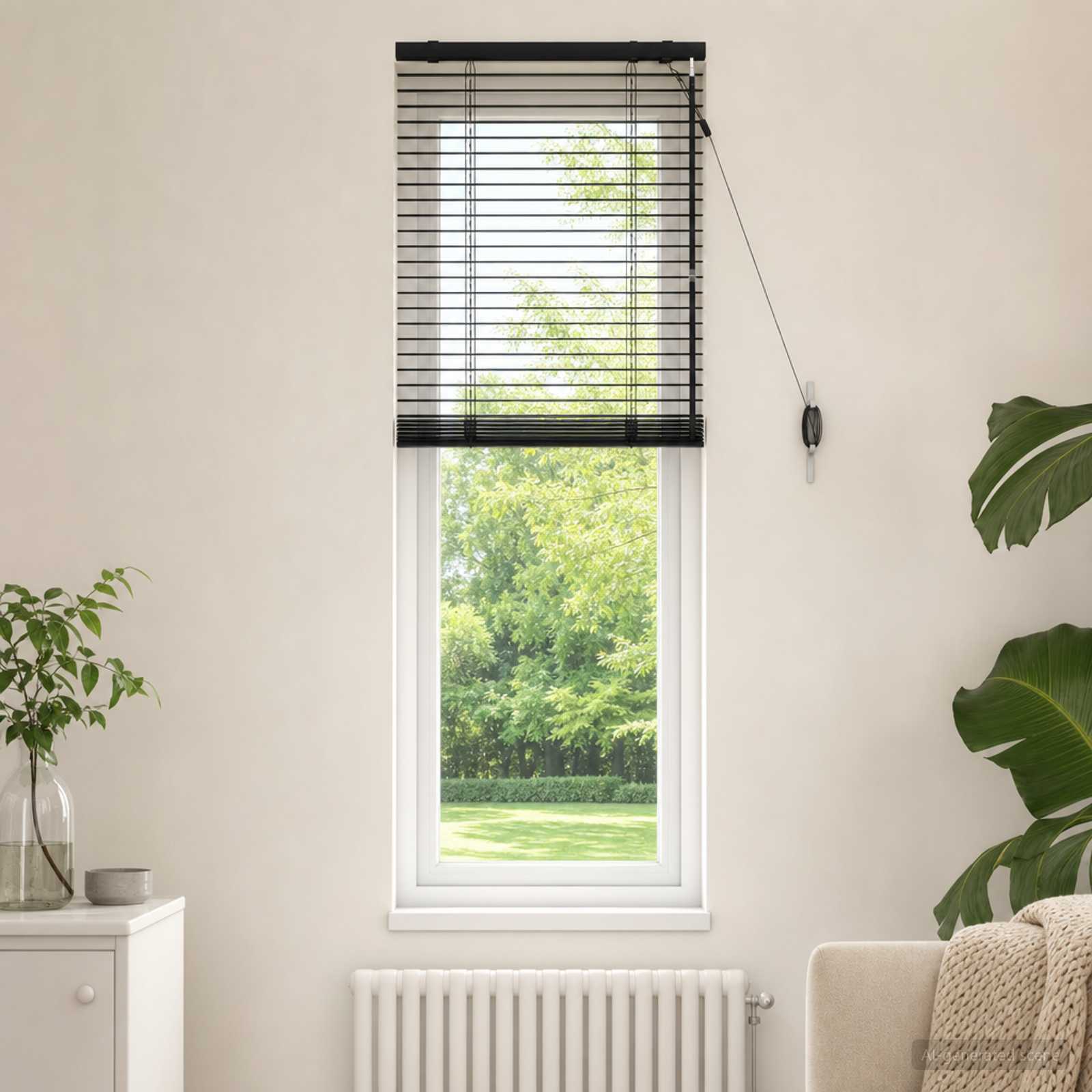 Venetiaanse jaloezie Zwart 65 x 160 cm 35 mm
