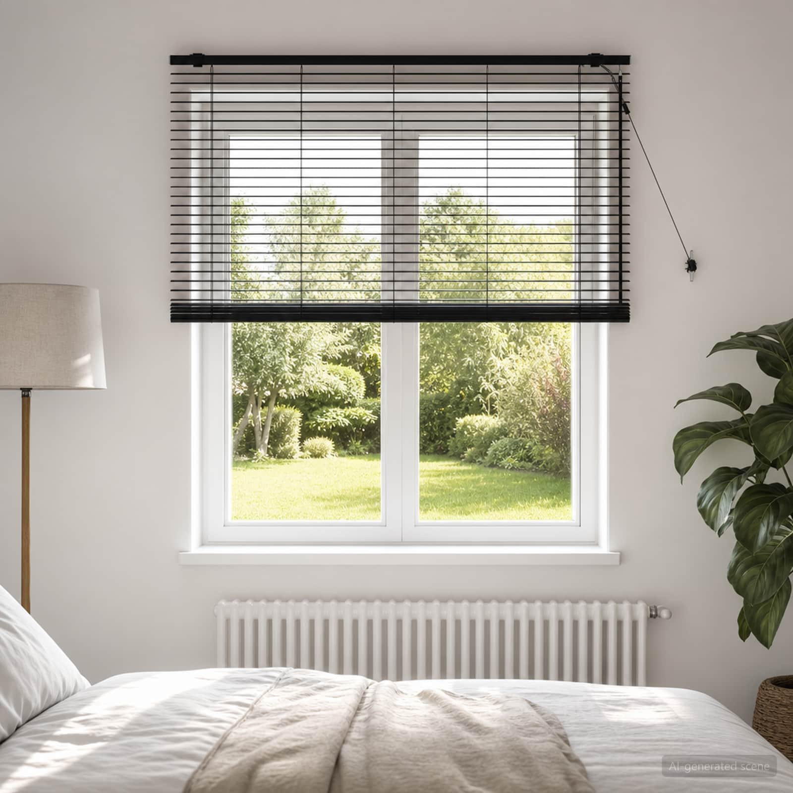 Venetiaanse jaloezie Zwart 150 x 160 cm 35 mm