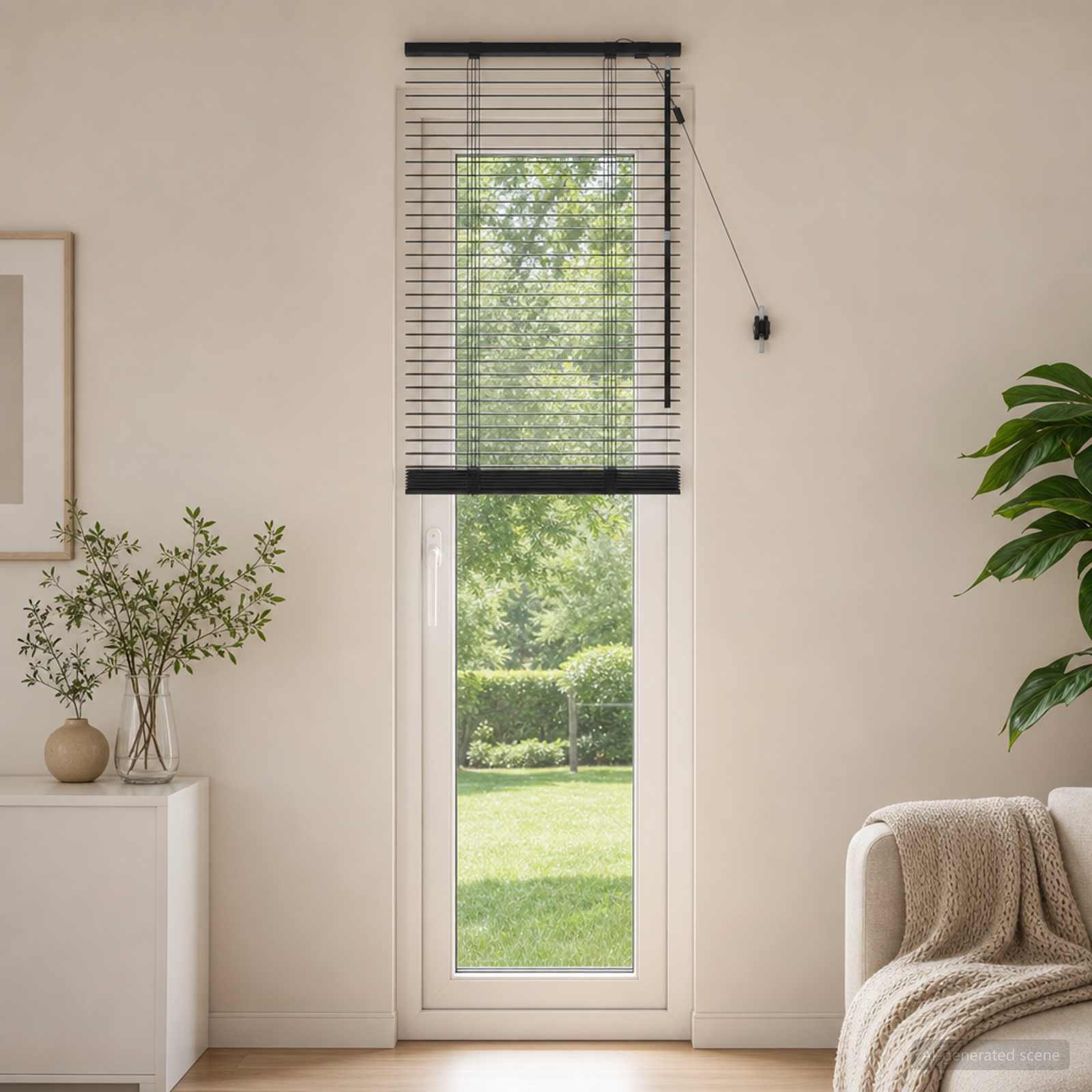 Venetiaanse jaloezie Zwart 65 x 250 cm 35 mm