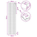 Venetiaanse jaloezie Zwart 60 x 250 cm 35 mm