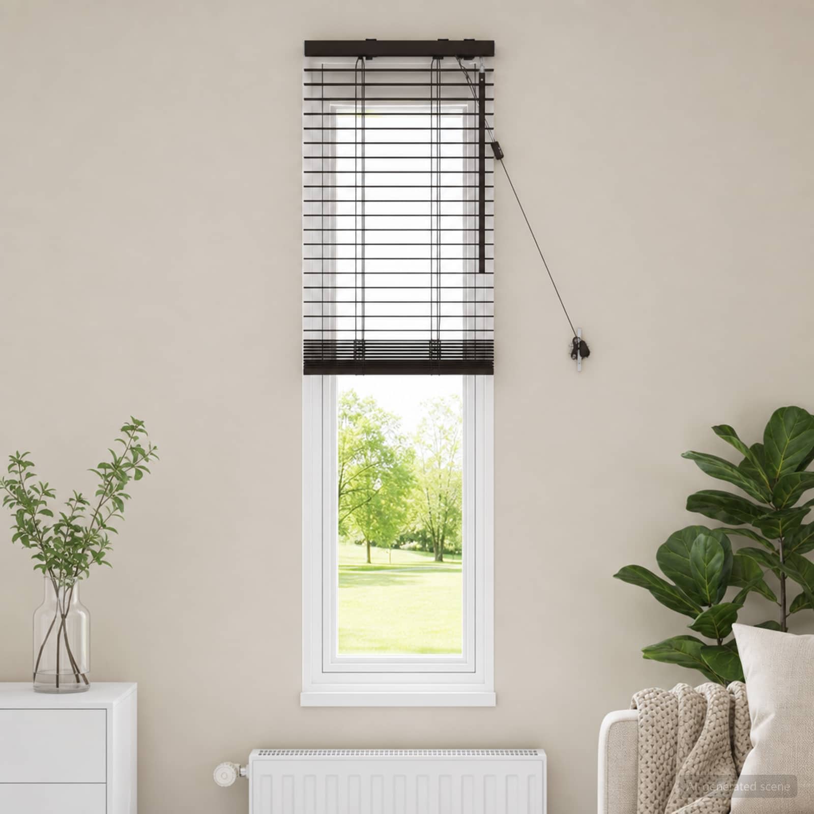 Venetiaanse jaloezie Donkerbruin 45 x 130 cm 35 mm