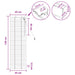 Venetiaanse jaloezie Donkerbruin 45 x 130 cm 35 mm