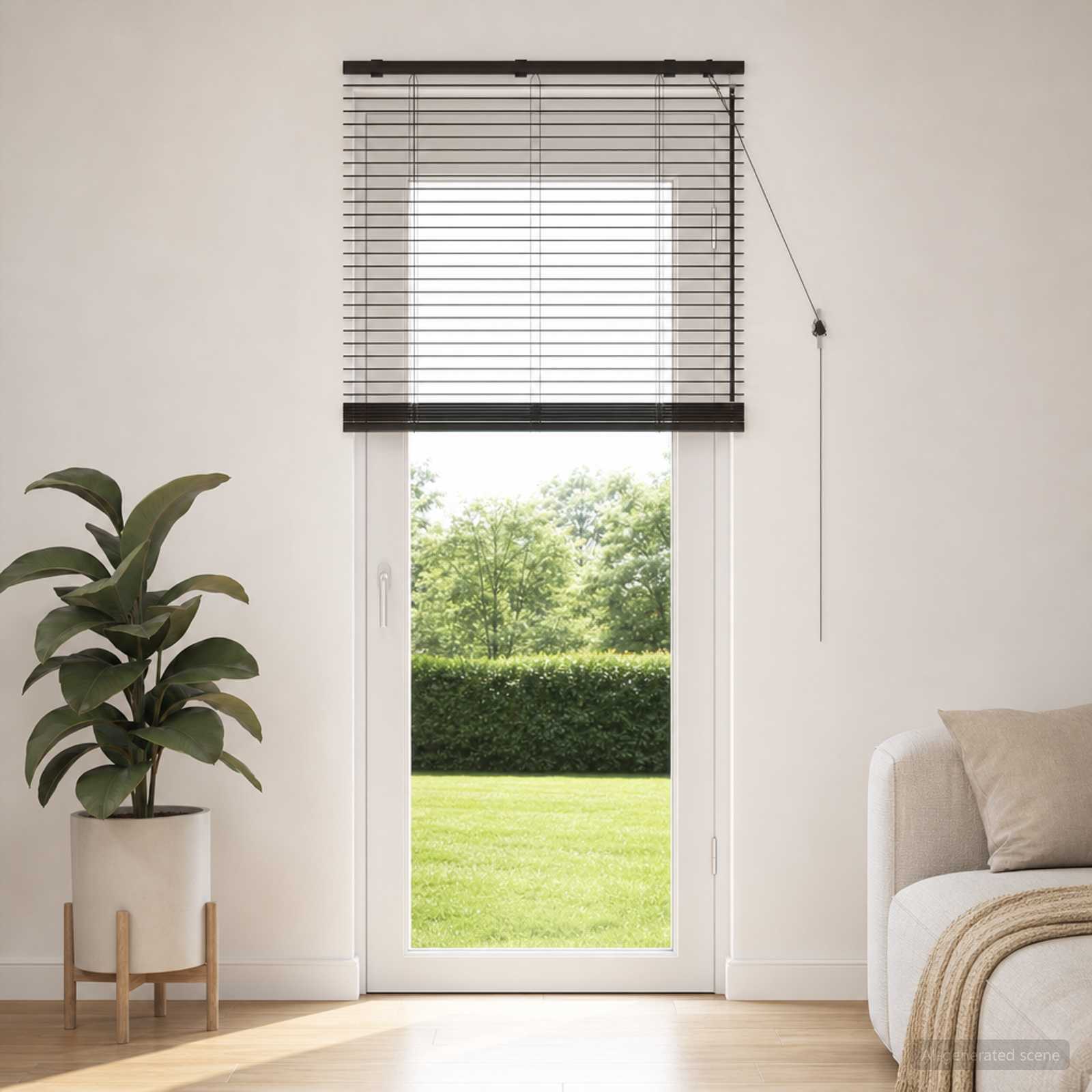 Venetiaanse jaloezie Donkerbruin 90 x 250 cm 35 mm